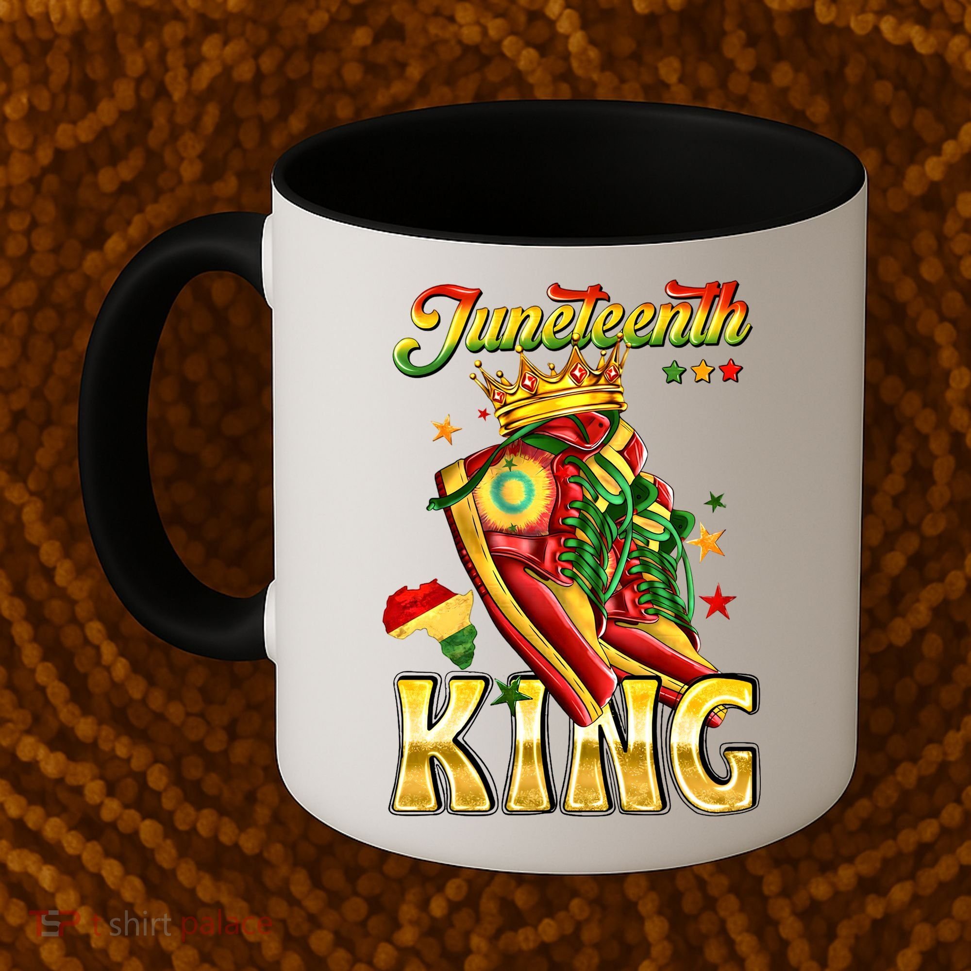 Juneteenth King Funny Shoe Steppin Into Juneteenth Black King Coffee Mug