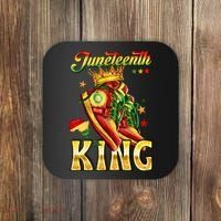 Juneteenth King Funny Shoe Steppin Into Juneteenth Black King Coaster thumb 0