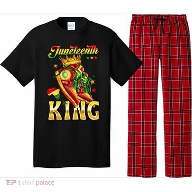 Juneteenth King Funny Shoe Steppin Into Juneteenth Black King Pajama Set