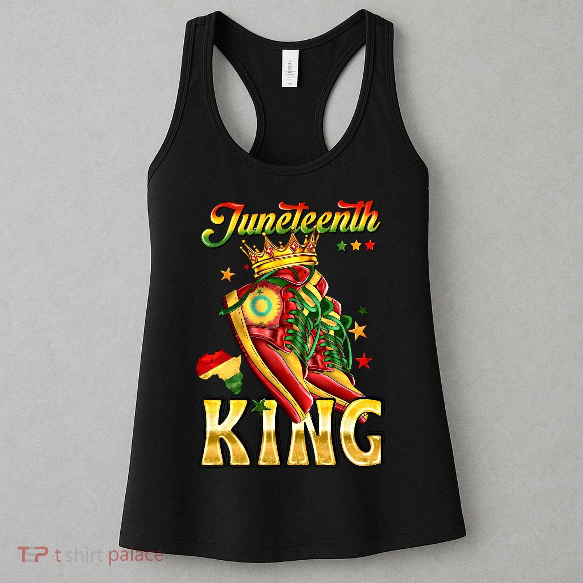 Juneteenth King Funny Shoe Steppin Into Juneteenth Black King Women's Tank Top