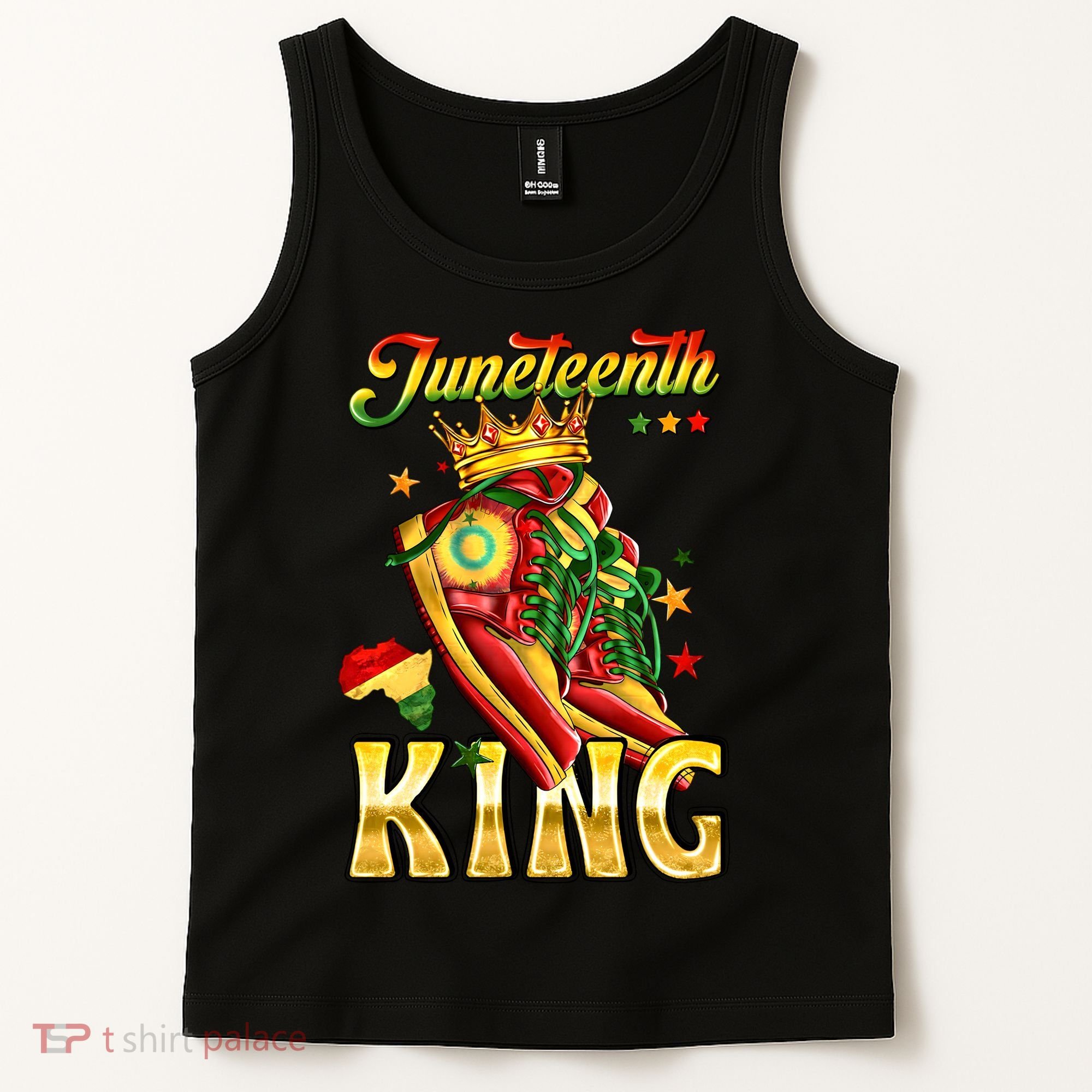 Juneteenth King Funny Shoe Steppin Into Juneteenth Black King Tank Top