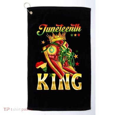 Juneteenth King Funny Shoe Steppin Into Juneteenth Black King Golf Towel