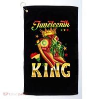 Juneteenth King Funny Shoe Steppin Into Juneteenth Black King Golf Towel thumb 0