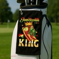 Juneteenth King Funny Shoe Steppin Into Juneteenth Black King Golf Towel thumb 2