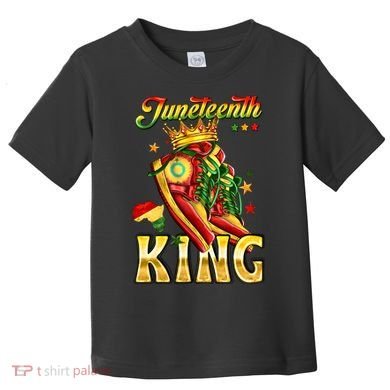 Juneteenth King Funny Shoe Steppin Into Juneteenth Black King Toddler T-Shirt