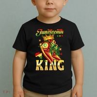 Juneteenth King Funny Shoe Steppin Into Juneteenth Black King Toddler T-Shirt thumb 2