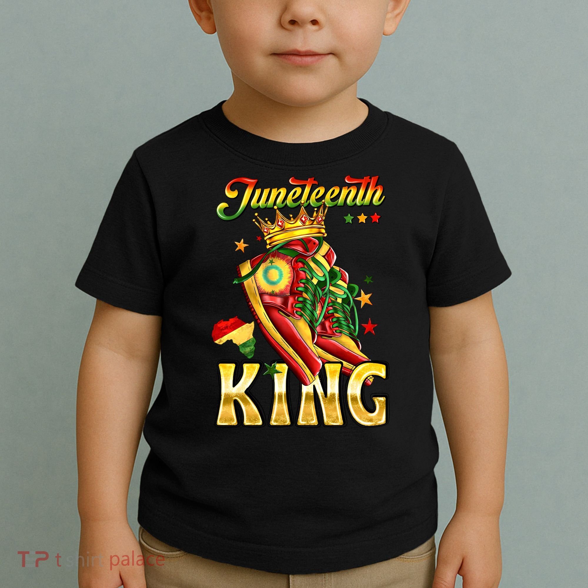 Juneteenth King Funny Shoe Steppin Into Juneteenth Black King Toddler T-Shirt