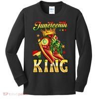 Juneteenth King Funny Shoe Steppin Into Juneteenth Black King Kids Long Sleeve Shirt thumb 0