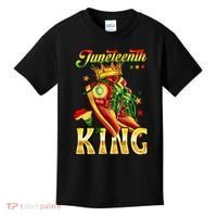 Juneteenth King Funny Shoe Steppin Into Juneteenth Black King Kids T-Shirt thumb 0