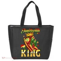 Juneteenth King Funny Shoe Steppin Into Juneteenth Black King Tote Bag thumb 0