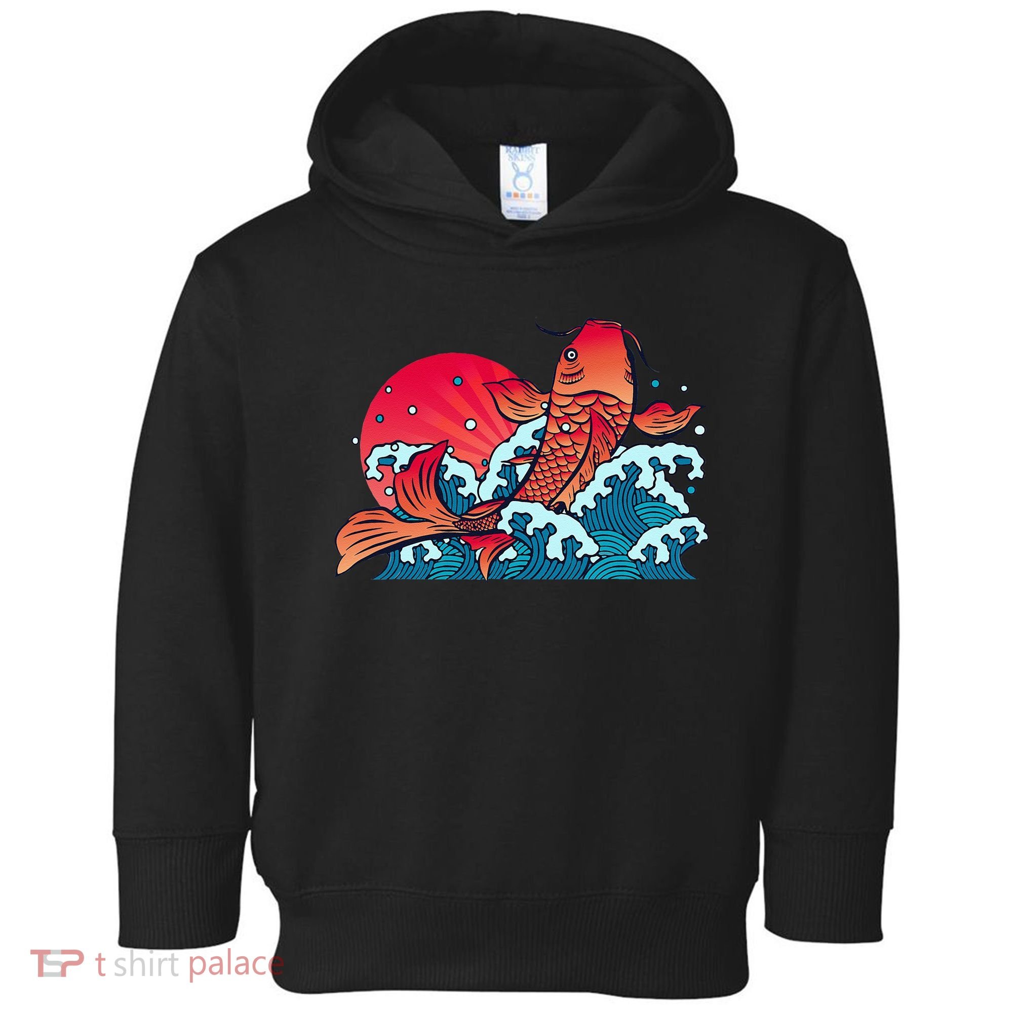Japanese Koi Fish Breaching The Water Sunset Toddler Hoodie