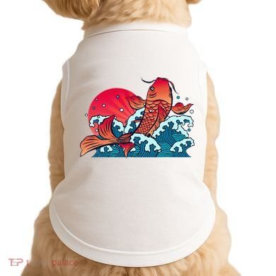 Japanese Koi Fish Breaching The Water Sunset Doggie Tank