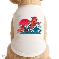 Japanese Koi Fish Breaching The Water Sunset Doggie Tank thumb 0