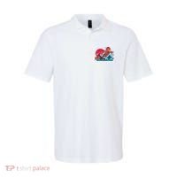 Japanese Koi Fish Breaching The Water Sunset Polo thumb 0