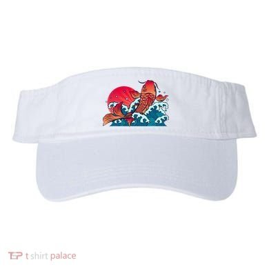 Japanese Koi Fish Breaching The Water Sunset Visor