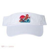 Japanese Koi Fish Breaching The Water Sunset Visor thumb 0