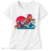 Japanese Koi Fish Breaching The Water Sunset Women's T-Shirt thumb 0