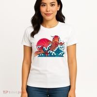 Japanese Koi Fish Breaching The Water Sunset Women's T-Shirt thumb 4