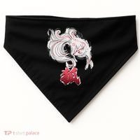 Japanese Kitsune Fox Brush Art USA-Made Doggie Bandana thumb 0