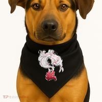 Japanese Kitsune Fox Brush Art USA-Made Doggie Bandana thumb 1