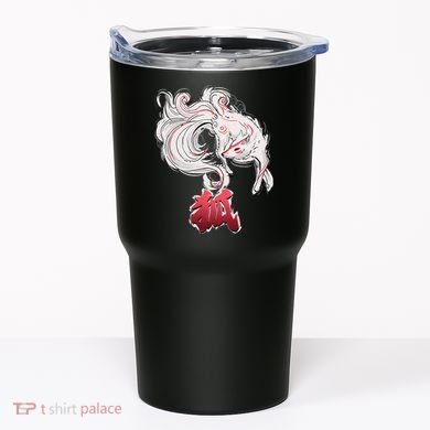 Japanese Kitsune Fox Brush Art Tumbler