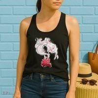Japanese Kitsune Fox Brush Art Women's Tank Top thumb 2