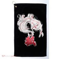 Japanese Kitsune Fox Brush Art Golf Towel thumb 0
