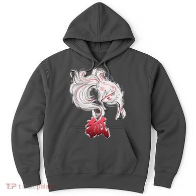 Japanese Kitsune Fox Brush Art Hoodie