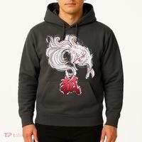 Japanese Kitsune Fox Brush Art Hoodie thumb 2