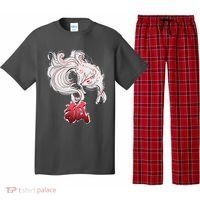 Japanese Kitsune Fox Brush Art Pajama Set thumb 0