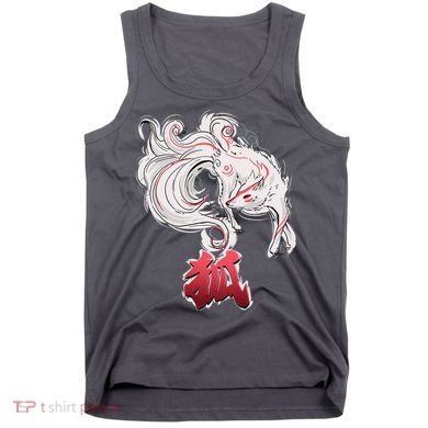 Japanese Kitsune Fox Brush Art Tank Top