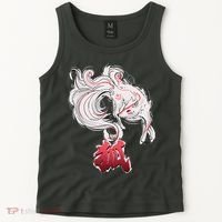 Japanese Kitsune Fox Brush Art Tank Top thumb 2