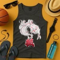 Japanese Kitsune Fox Brush Art Tank Top thumb 4