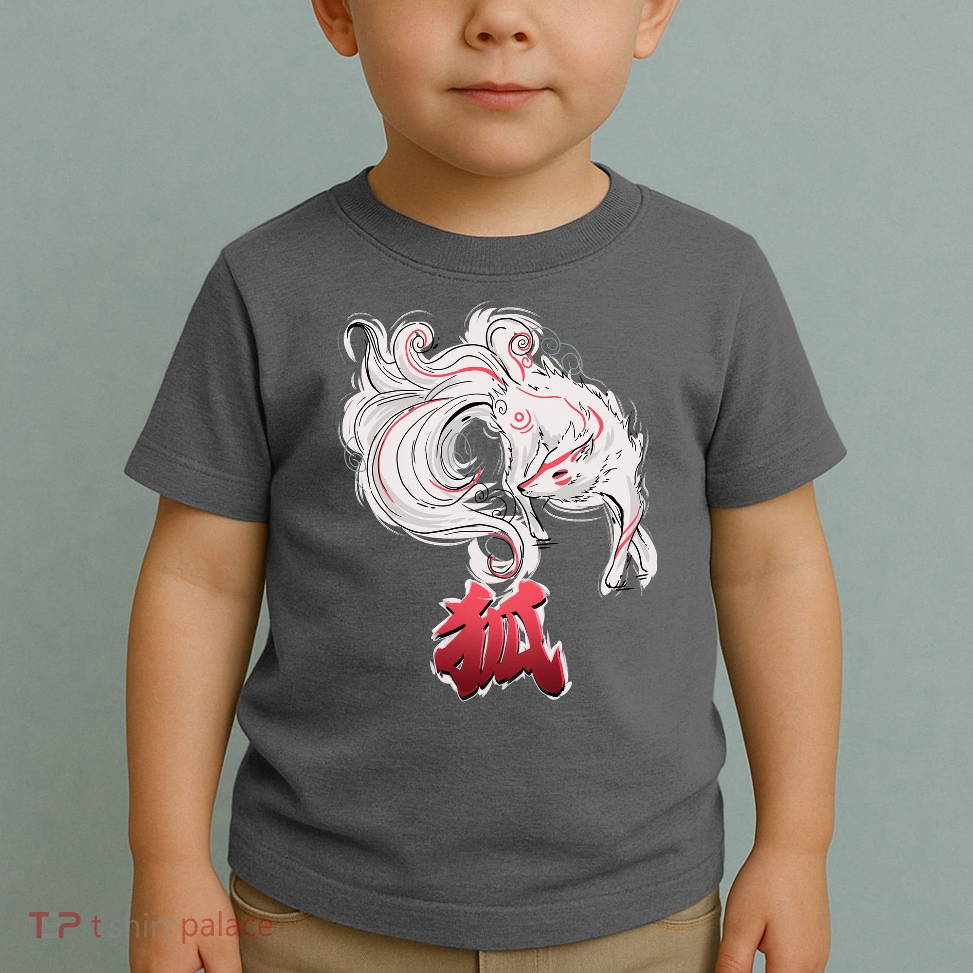 Japanese Kitsune Fox Brush Art Toddler T-Shirt