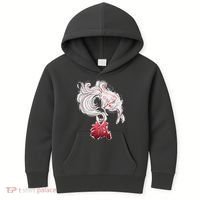 Japanese Kitsune Fox Brush Art Kids Hoodie thumb 0