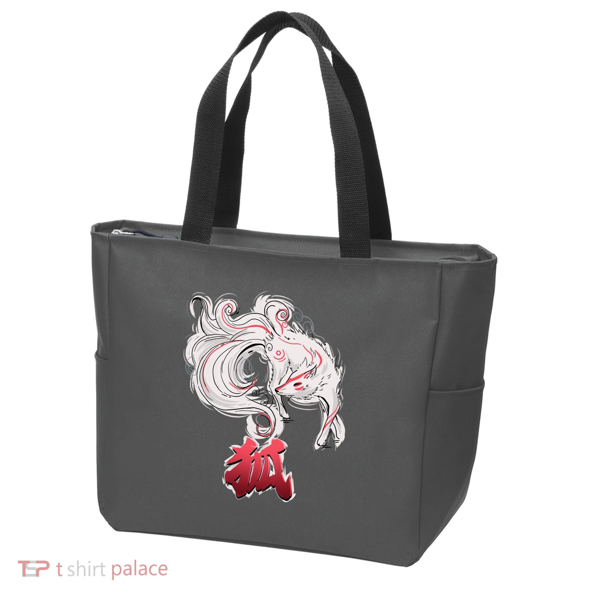 Japanese Kitsune Fox Brush Art Tote Bag