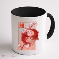 Japanese Koi Fish And Cherry Blossoms Coffee Mug thumb 1