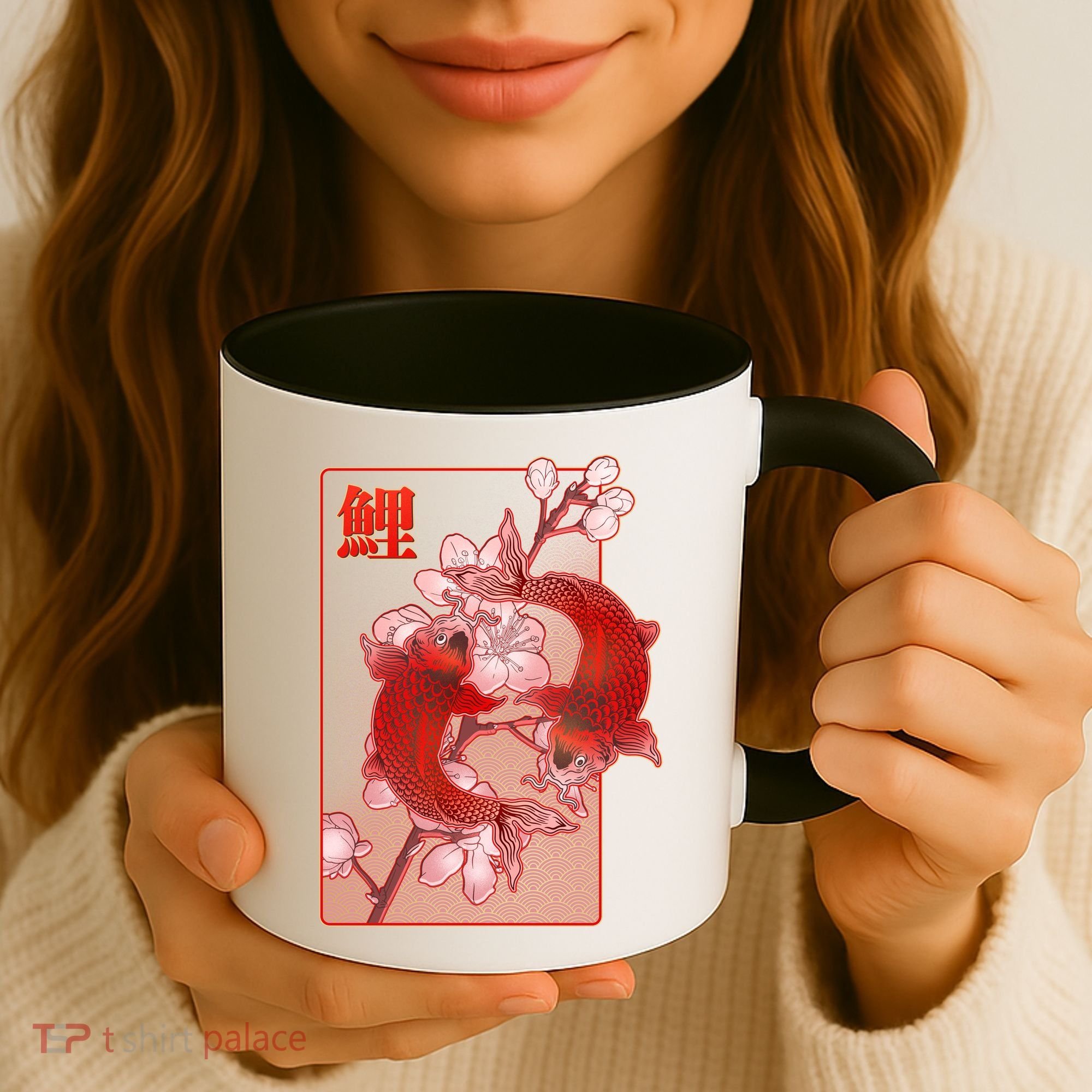 Japanese Koi Fish And Cherry Blossoms Coffee Mug