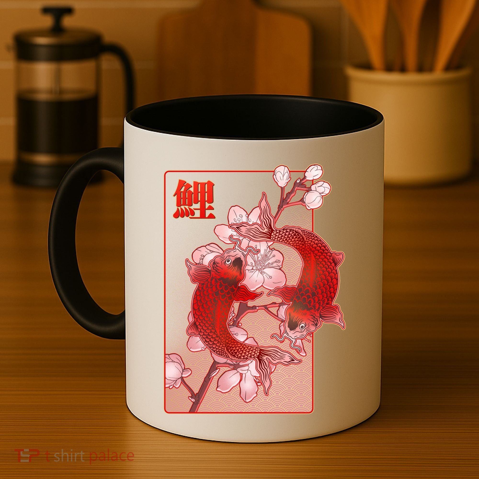 Japanese Koi Fish And Cherry Blossoms Coffee Mug