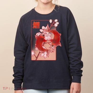 Japanese Koi Fish And Cherry Blossoms Women's Sweatshirt