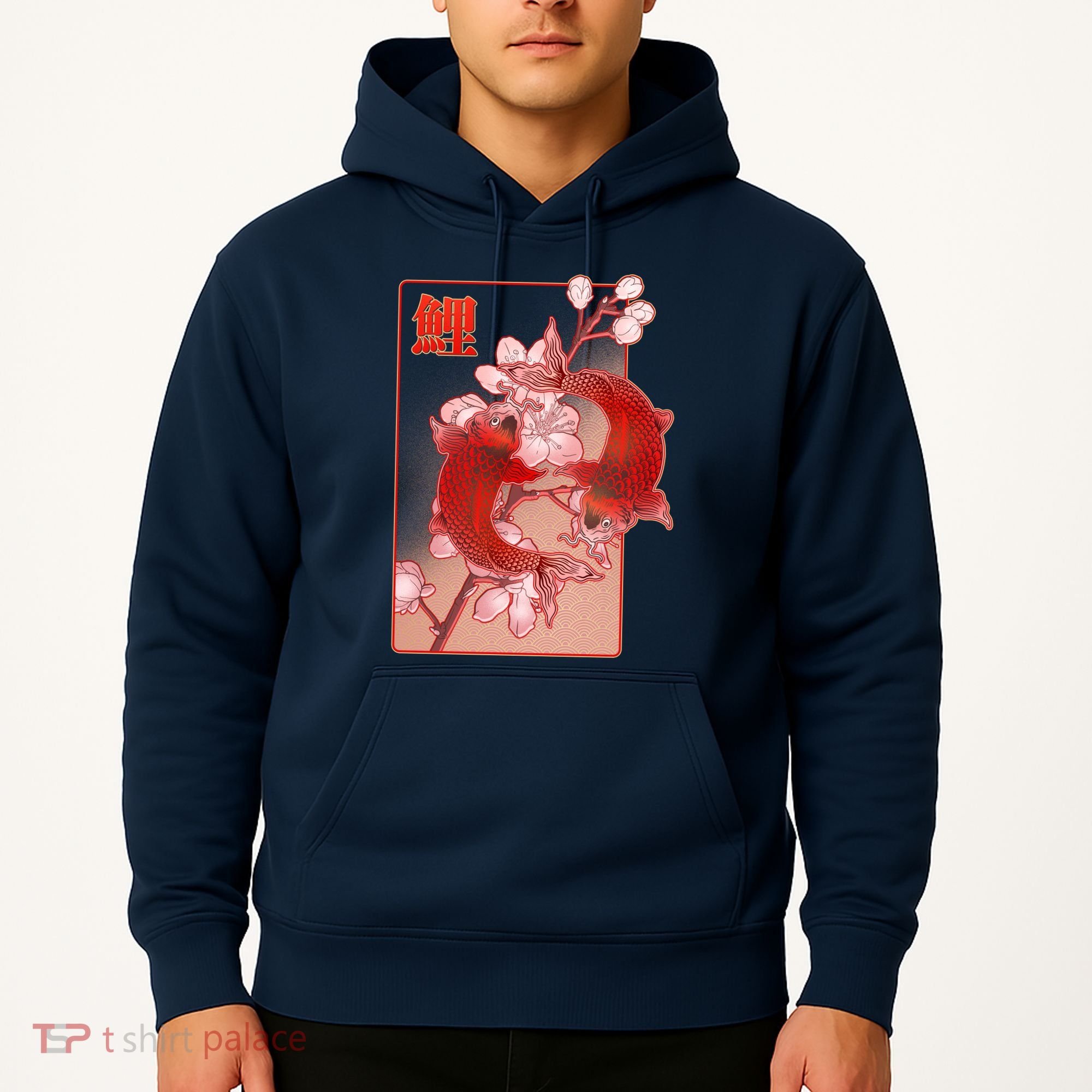 Japanese Koi Fish And Cherry Blossoms Hoodie