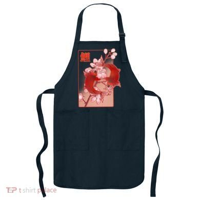 Japanese Koi Fish And Cherry Blossoms Apron