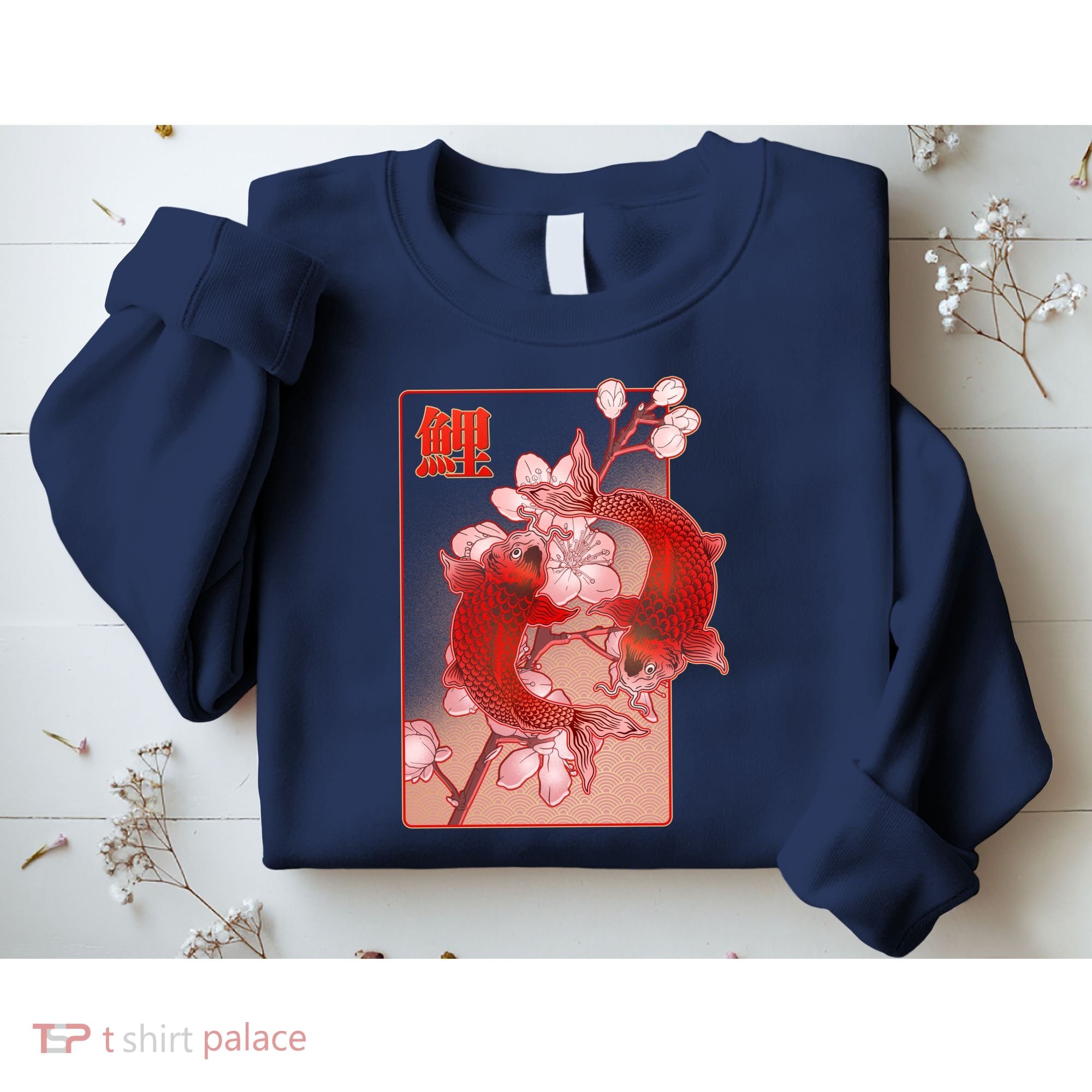 Japanese Koi Fish And Cherry Blossoms Sweatshirt
