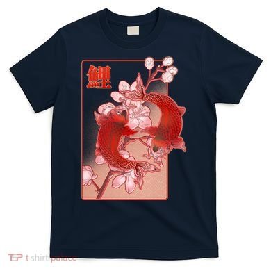Japanese Koi Fish And Cherry Blossoms T-Shirt