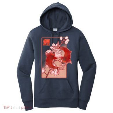 Japanese Koi Fish And Cherry Blossoms Women's Hoodie
