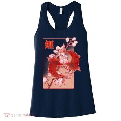 Japanese Koi Fish And Cherry Blossoms Women's Tank Top