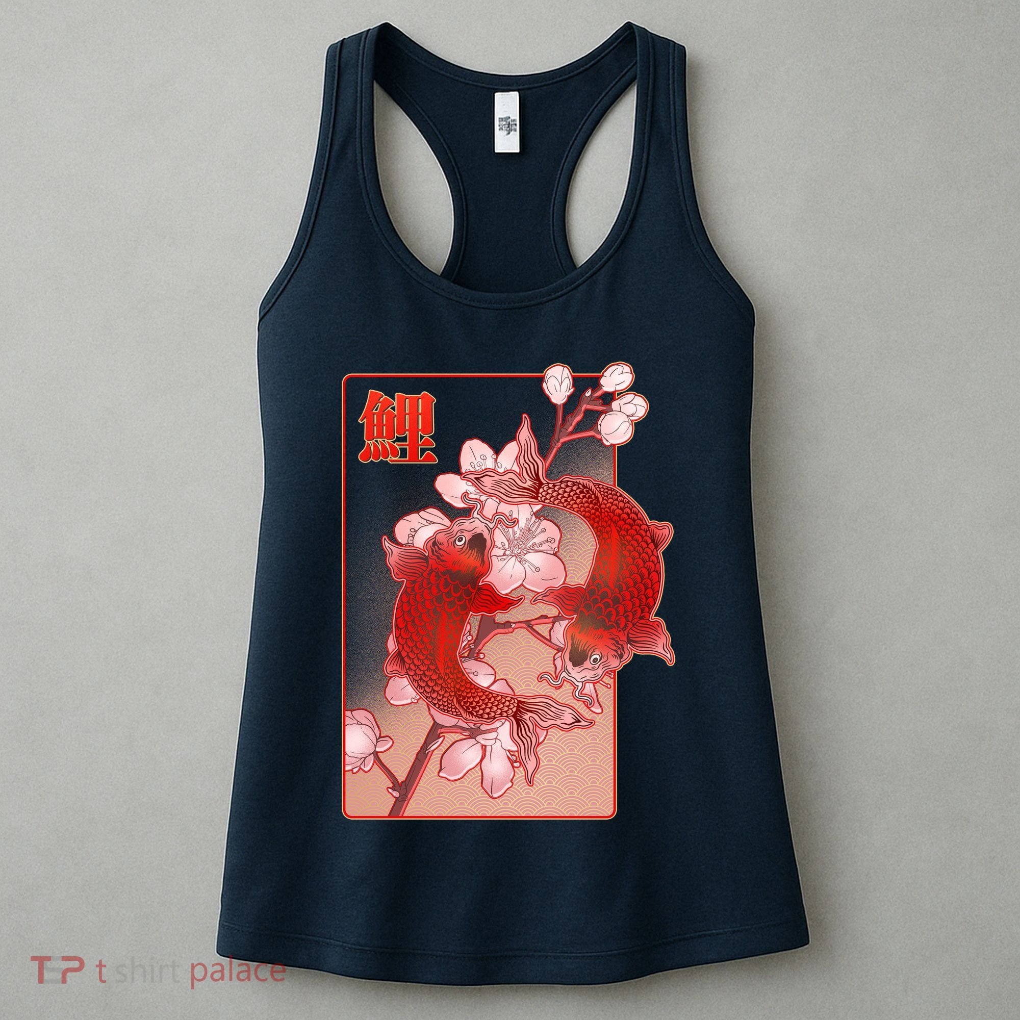 Japanese Koi Fish And Cherry Blossoms Women's Tank Top