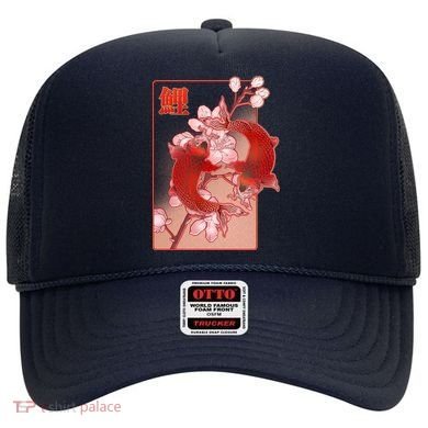 Japanese Koi Fish And Cherry Blossoms Hat