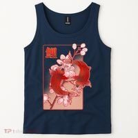 Japanese Koi Fish And Cherry Blossoms Tank Top thumb 2