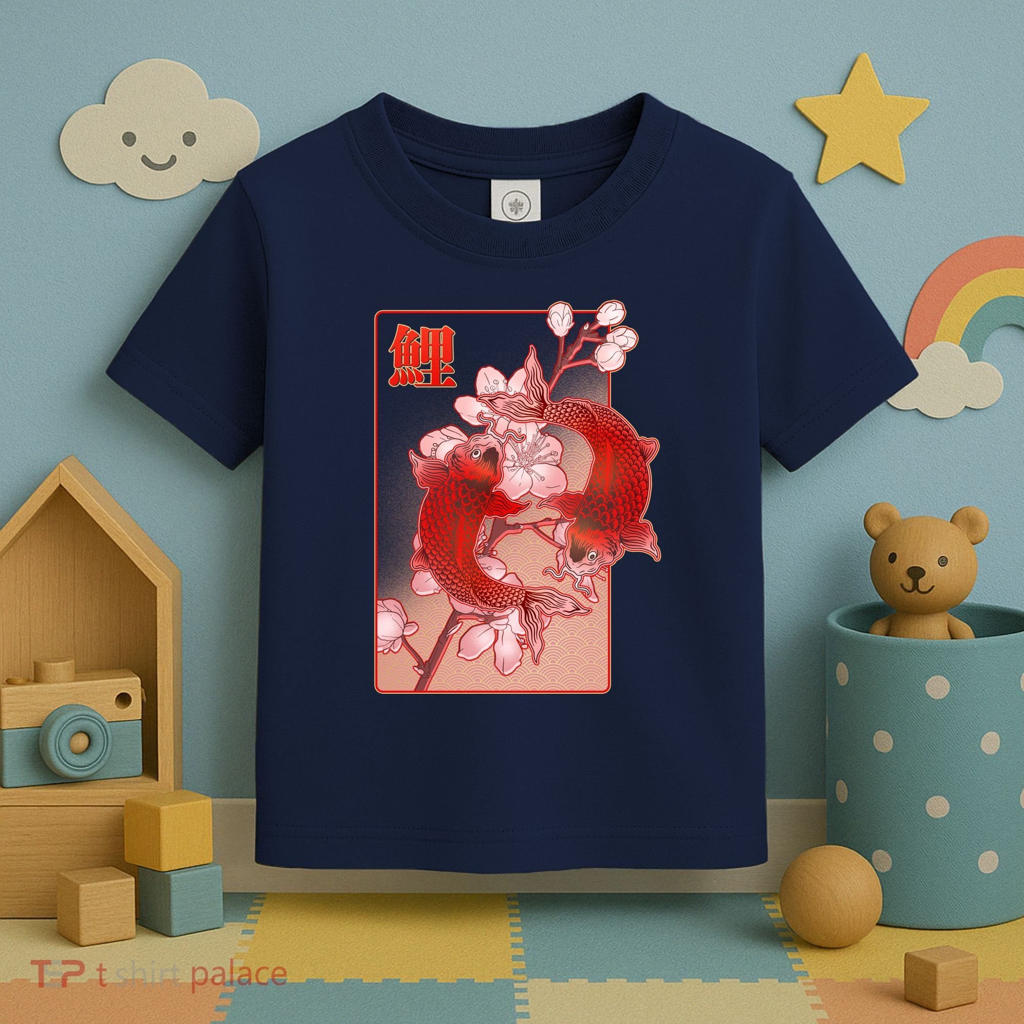 Japanese Koi Fish And Cherry Blossoms Toddler T-Shirt